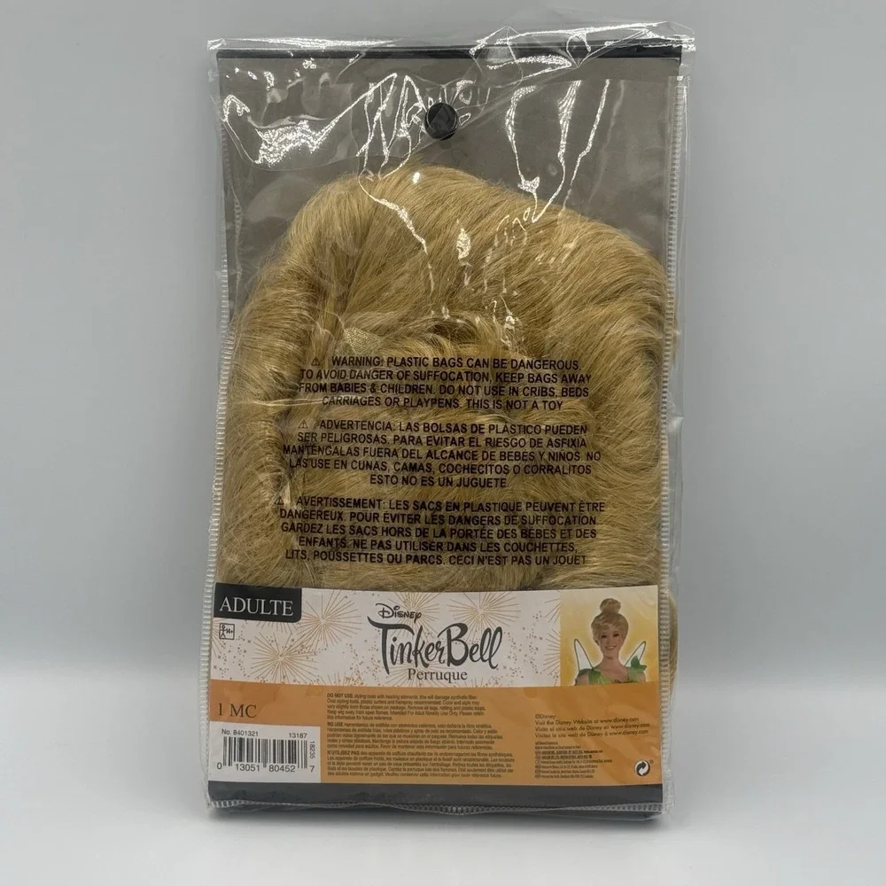 Disney TinkerBell Adult Wig Costume Accessory Halloween‎ I Fairy Tale